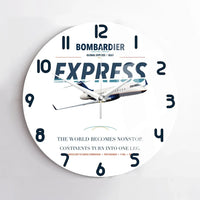 Thumbnail for Bombardier Global Express design on white no frame wall clock