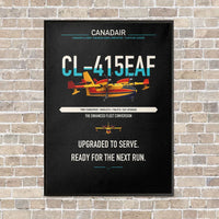 Thumbnail for Canadair CL-415EAF vertical canvas print - framed - black background