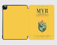 Thumbnail for Myrtle Beach International Airport (MYR) design on yellow ipad tablet case