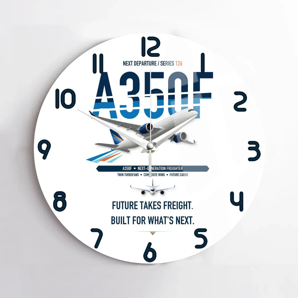 Airbus A350F design on white no frame wall clock