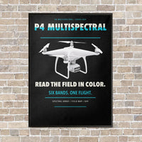 Thumbnail for DJI P4 Multispectral vertical canvas print - framed - black background
