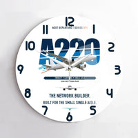 Thumbnail for Airbus A220-300 design on white no frame wall clock