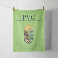 Thumbnail for Shanghai Pudong International Airport (PVG) design on light green towel