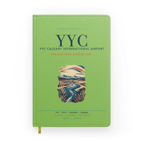 Thumbnail for YYC Calgary International Airport (YYC) design on light green notebook
