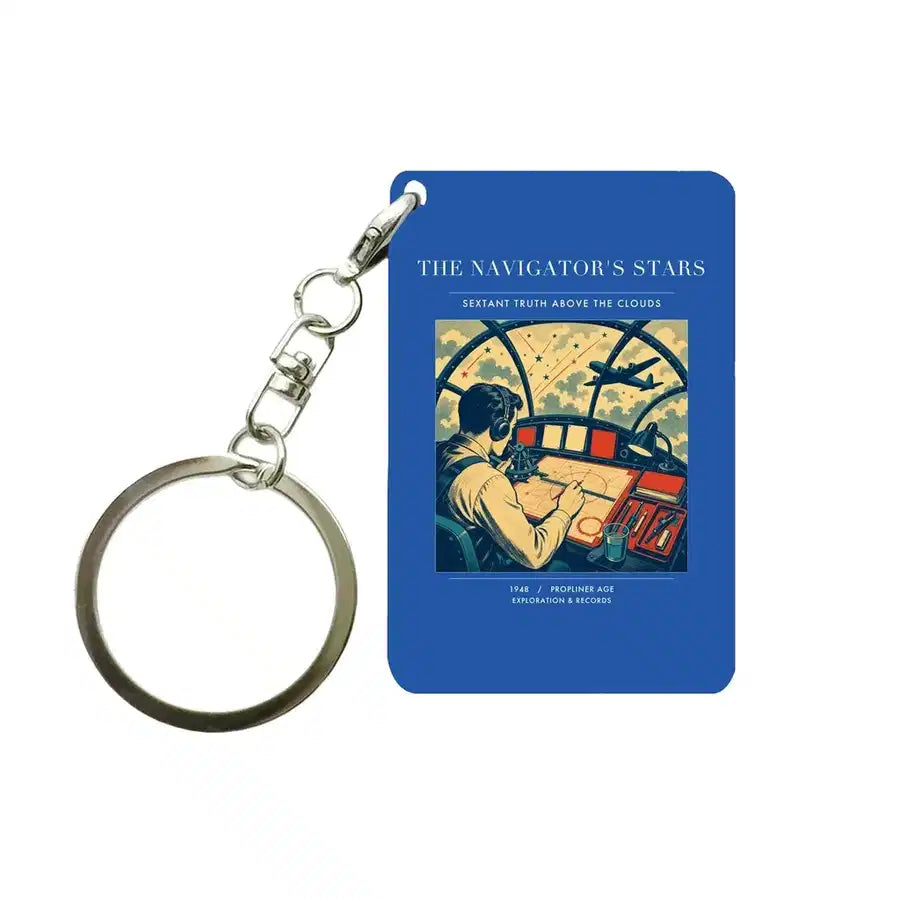 VINTAGE G4297 - The Navigator's Stars - Designed Key Chain design on blue