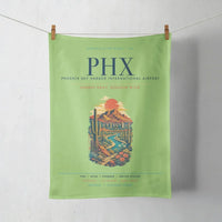 Thumbnail for Phoenix Sky Harbor International Airport (PHX) design on light green towel