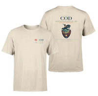 Thumbnail for Yellowstone Regional Airport (COD) design printed on beige double-side t-shirt