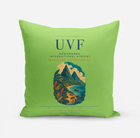 Thumbnail for Hewanorra International Airport (UVF) design on light green pillow