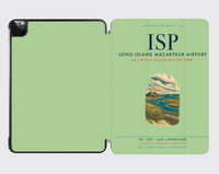 Thumbnail for Long Island MacArthur Airport (ISP) design on light green ipad tablet case
