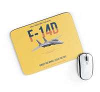 Thumbnail for F-14D Tomcat Sweep The Wings Clear The Sky design on yellow rectangle mouse pad