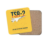 Thumbnail for BAC TSR-2 design on yellow 1 piece coaster