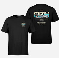 Thumbnail for Cessna 150M design on black t-shirt, double-side print