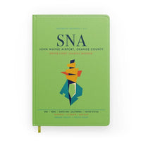 Thumbnail for John Wayne Airport, Orange County (SNA) design on light green notebook