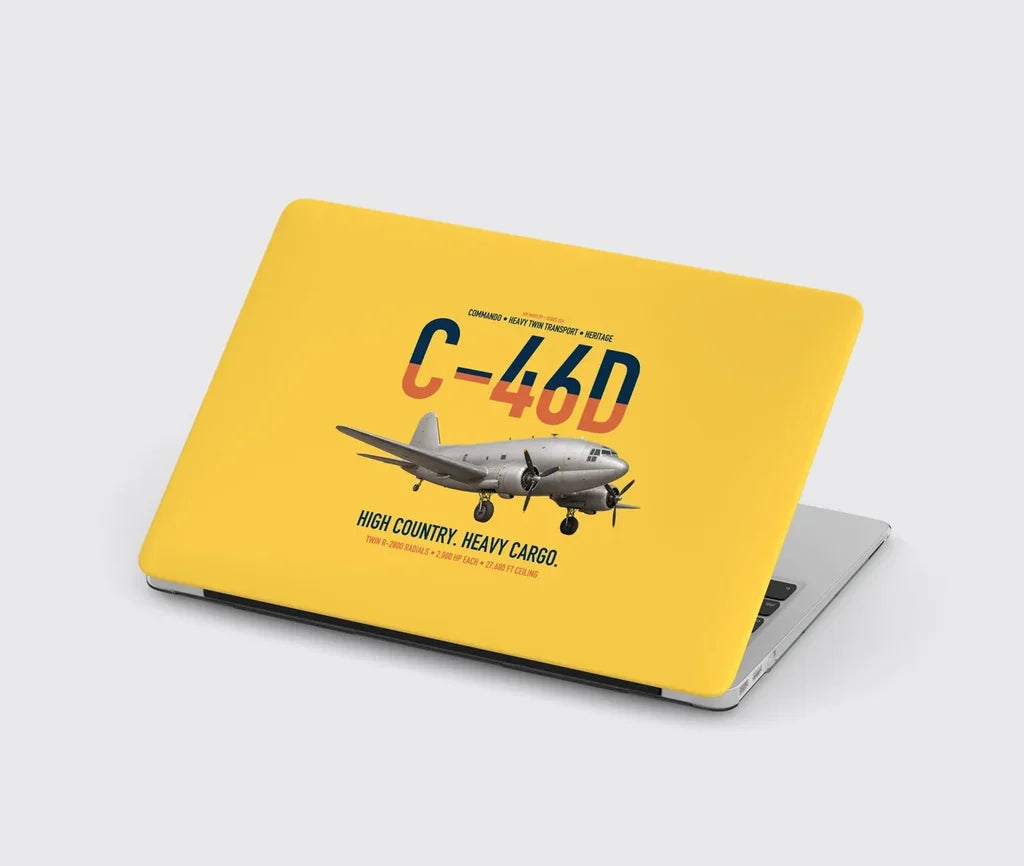 C-46D Commando design on yellow MacBook case