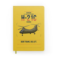 Thumbnail for Piasecki H-21C Shawnee design on yellow notebook