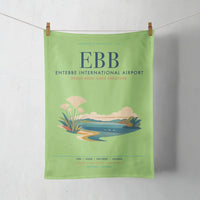 Thumbnail for Entebbe International Airport (EBB) design on light green towel