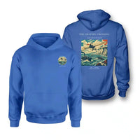 Thumbnail for VINTAGE G4002 - The Channel Crossing - Double-Side Hoodie design on blue double side