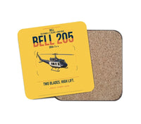 Thumbnail for Bell 205A-1++ design on yellow 1 piece coaster