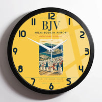 Thumbnail for Milas-Bodrum Airport BJV Wall-Clock Framed - Yellow