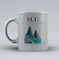 Thumbnail for George F. L. Charles Airport (SLU) airport code design on light gray ceramic mug