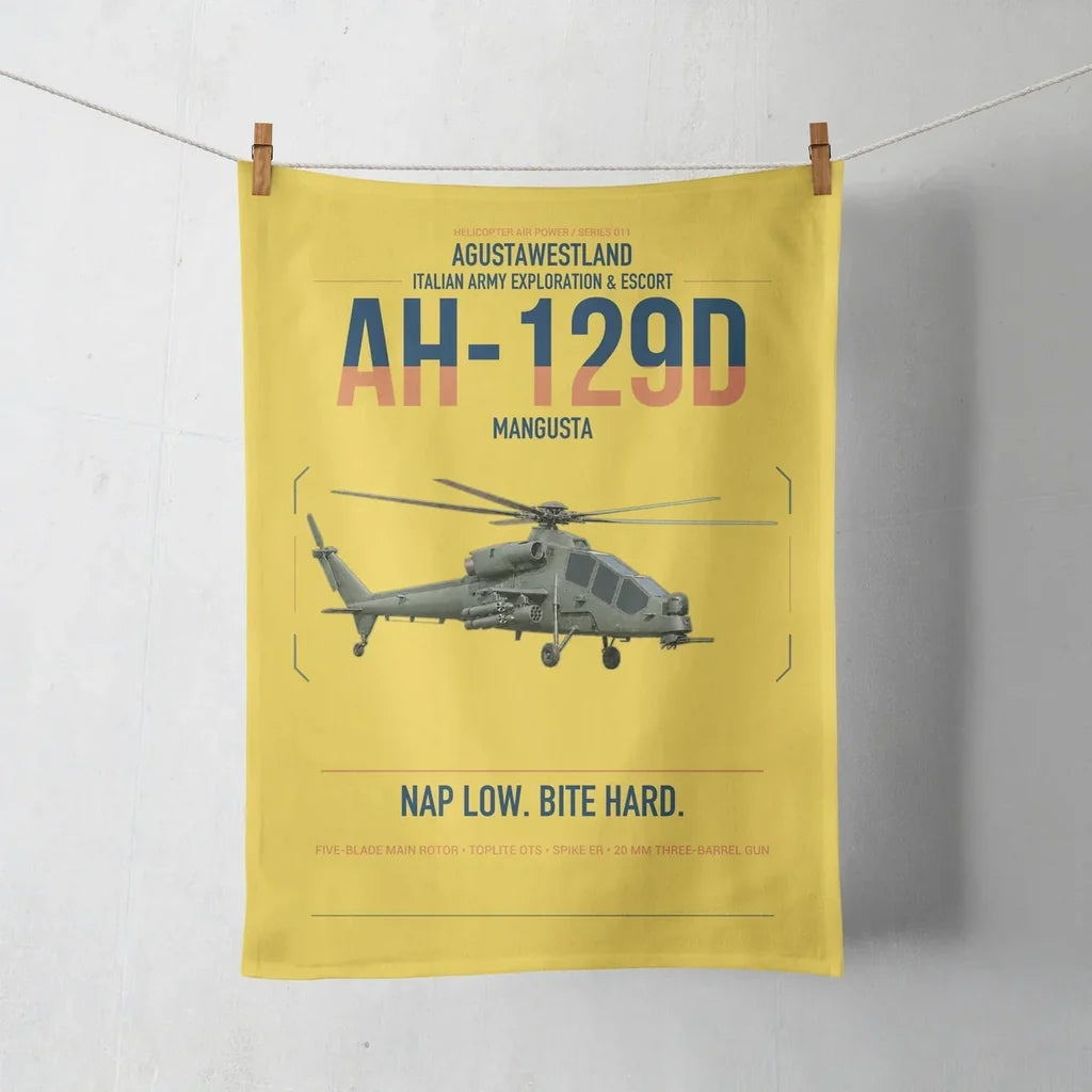 AgustaWestland AH-129D Mangusta design on yellow towel