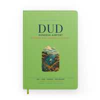 Thumbnail for Dunedin Airport (DUD) design on light green notebook