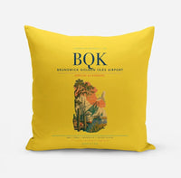 Thumbnail for Brunswick Golden Isles Airport (BQK) design on yellow pillow
