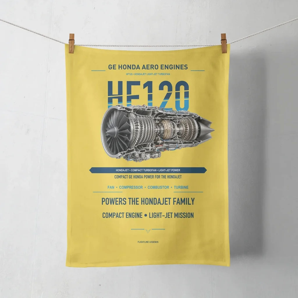 HF120 design on yellow towel