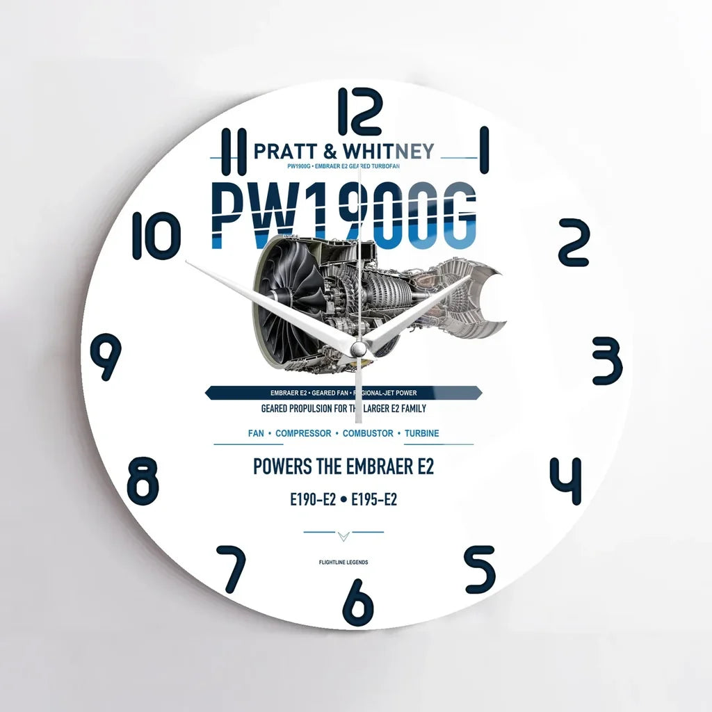 PW1900G design on white no frame wall clock
