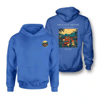 Thumbnail for VINTAGE G4524 - The Jungle Airstrip - Double-Side Hoodie design on blue double side