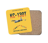 Thumbnail for KC-130T NP2000 design on yellow 1 piece coaster