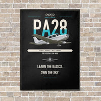Thumbnail for Piper PA-28-181 Archer LX vertical canvas print - framed - black background