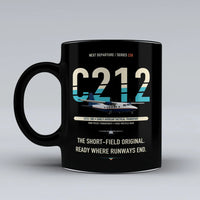 Thumbnail for C-212-100 Aviocar Mug design on black casa