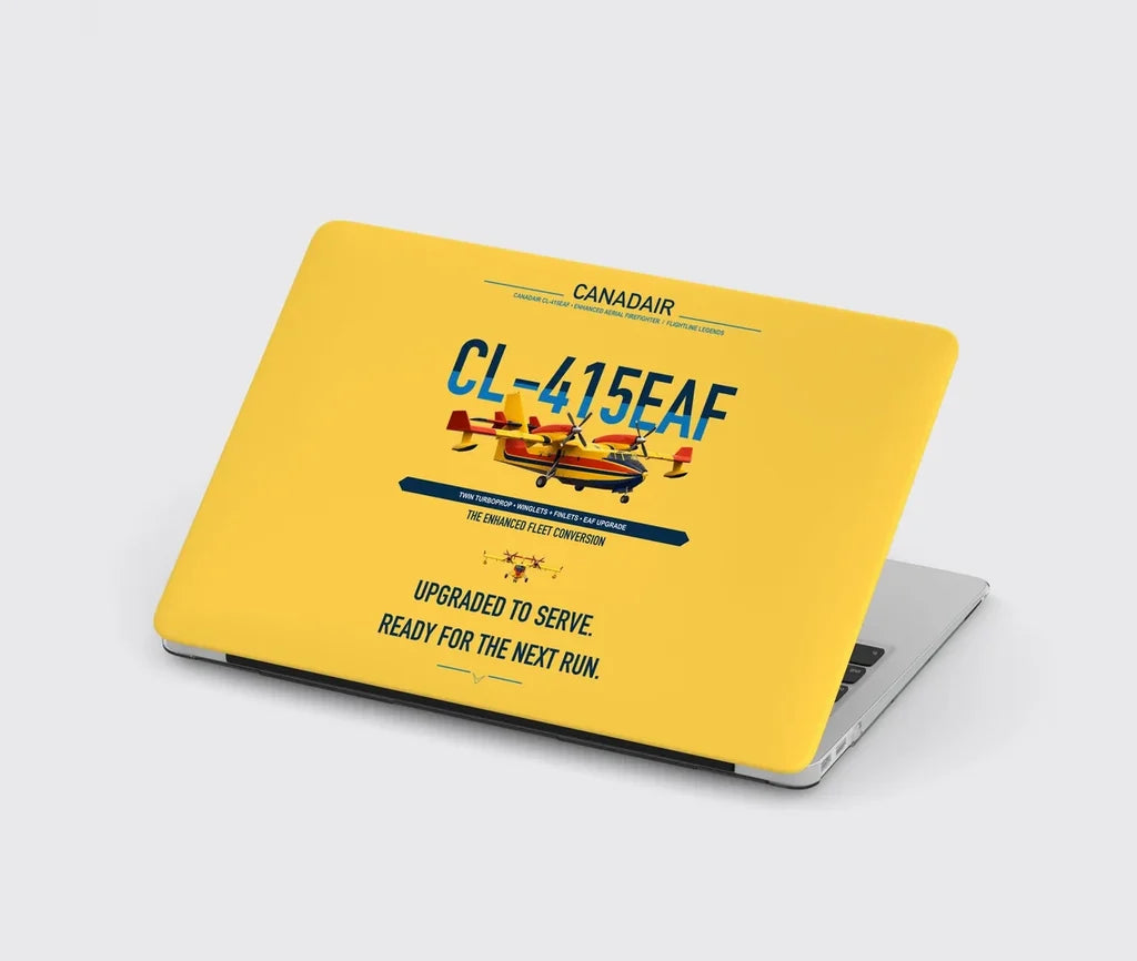 Canadair CL-415EAF design on yellow MacBook case