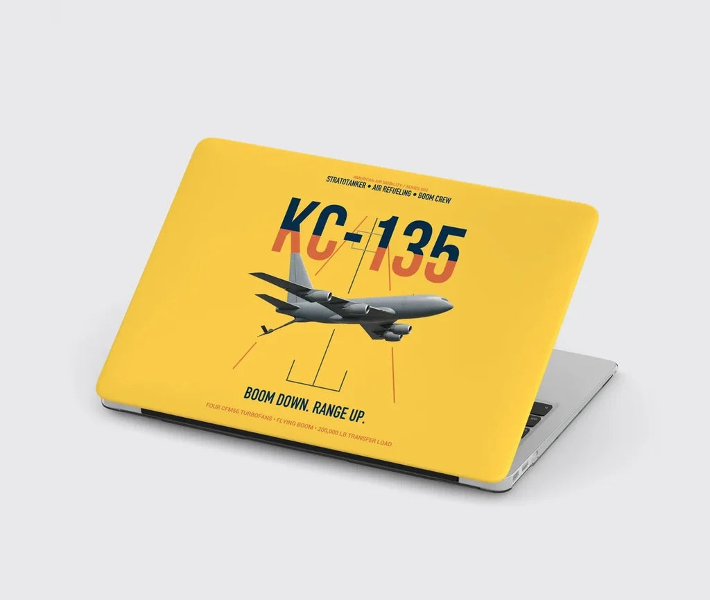 KC-135 STRATOTANKER design on yellow MacBook case