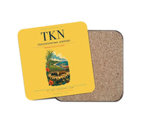 Thumbnail for Tokunoshima Airport (TKN) design on yellow 1 piece coaster