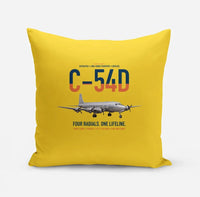 Thumbnail for C-54D Skymaster design on yellow pillow