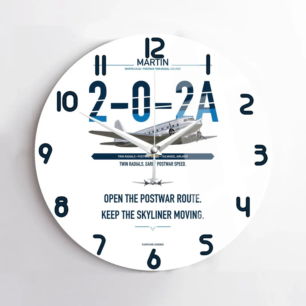 Martin 2-0-2A design on white no frame wall clock