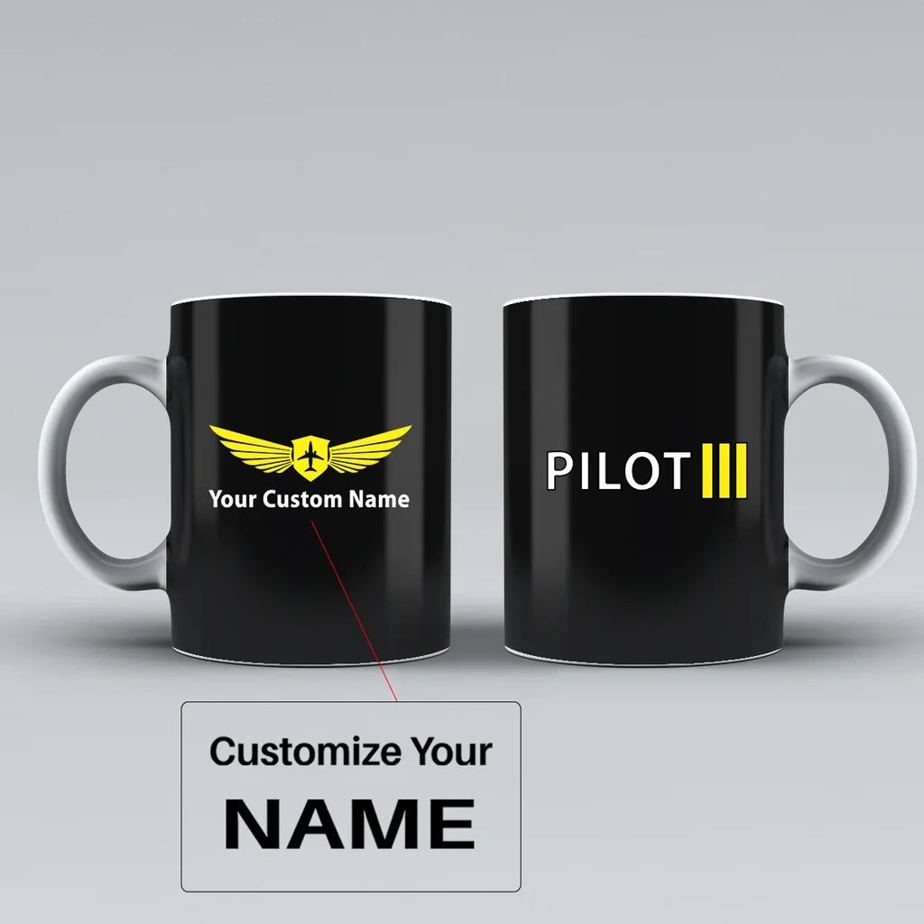 Customisable Pilot & Stripes Mug - view 3