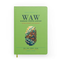 Thumbnail for Warsaw Chopin Airport (WAW) design on light green notebook