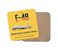 Thumbnail for E-4B Nightwatch design on yellow 1 piece coaster