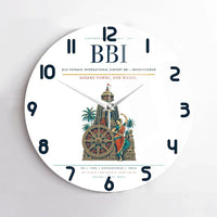 Thumbnail for Biju Patnaik International Airport (BBI) design on white no frame wall clock