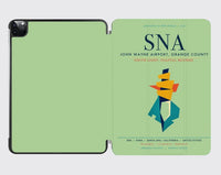 Thumbnail for John Wayne Airport, Orange County (SNA) design on light green ipad tablet case
