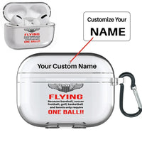 Thumbnail for Flying One Ball AirPods Pro transparent case - With Buckle +Name