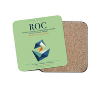 Thumbnail for Frederick Douglass Greater Rochester International Airport (ROC) design on light green 1 piece coaster