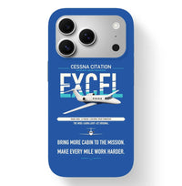 Thumbnail for Cessna Citation Excel design on blue magsafe iphone case, for iPhone 17 Pro