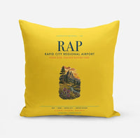 Thumbnail for Rapid City Regional Airport (RAP) design on yellow pillow