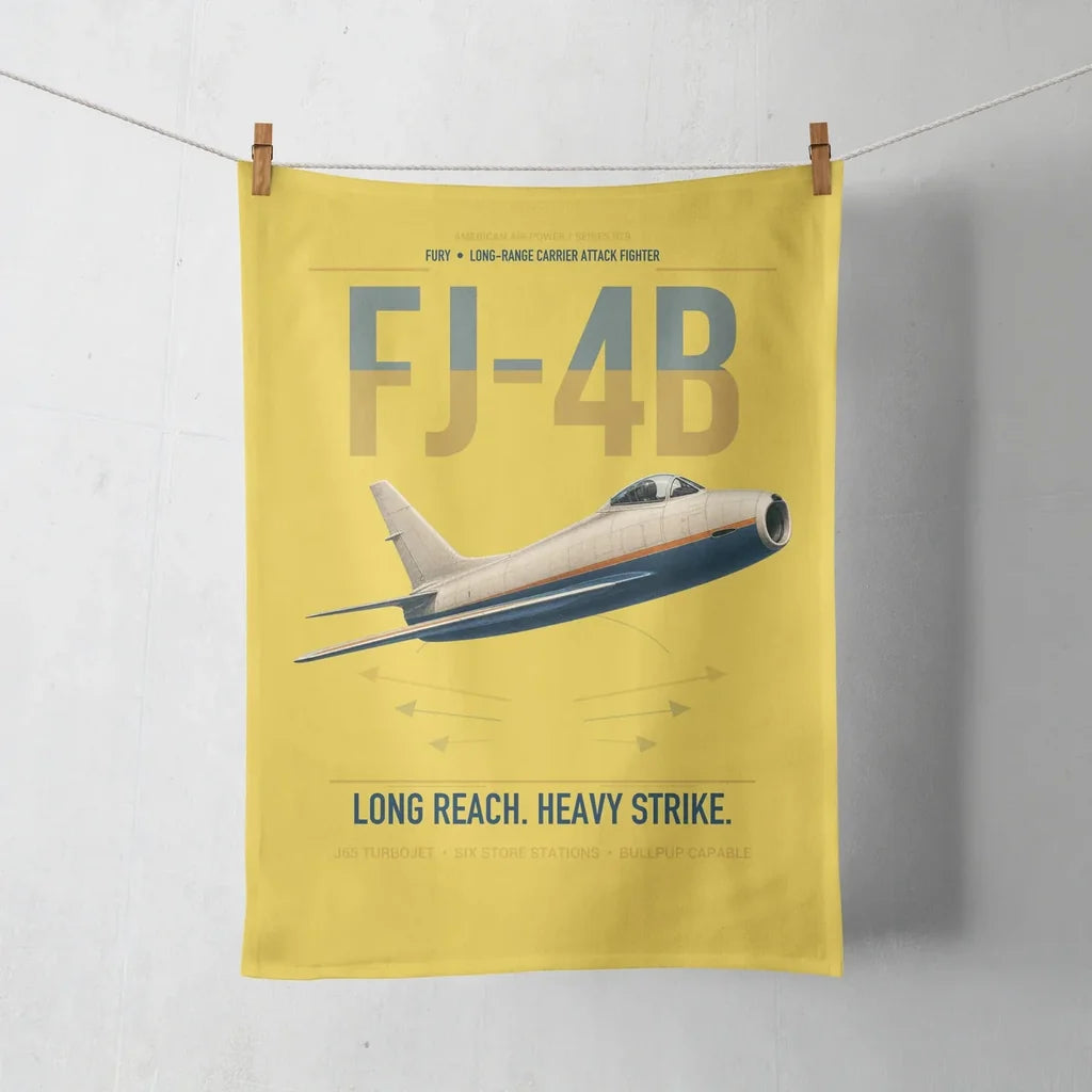 FJ-4B Fury design on yellow towel
