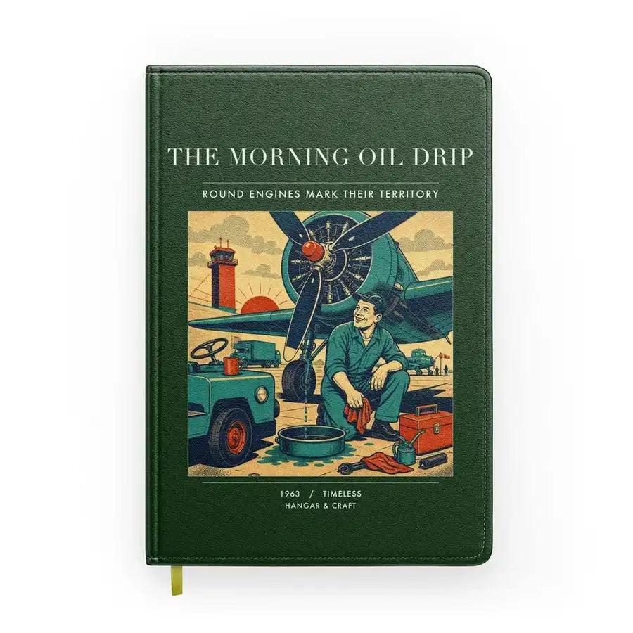 VINTAGE G4266 - The Morning Oil Drip - Designed Notebooks design on darkgreen