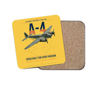 Thumbnail for Junkers Ju 88A-4 design on yellow 1 piece coaster